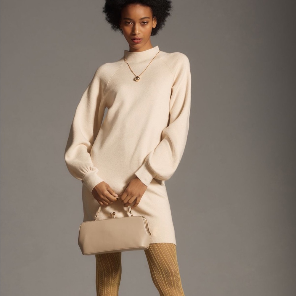 Anthropologie Maeve mock neck sweater dress size medium